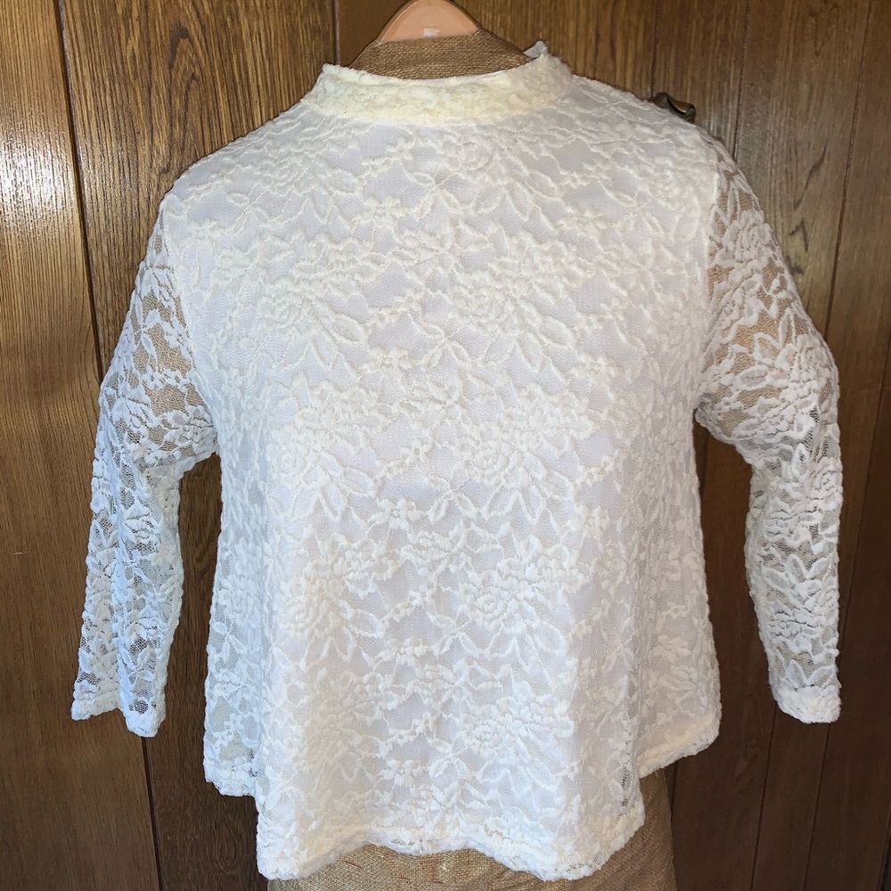Adorable Lace High Necked Top